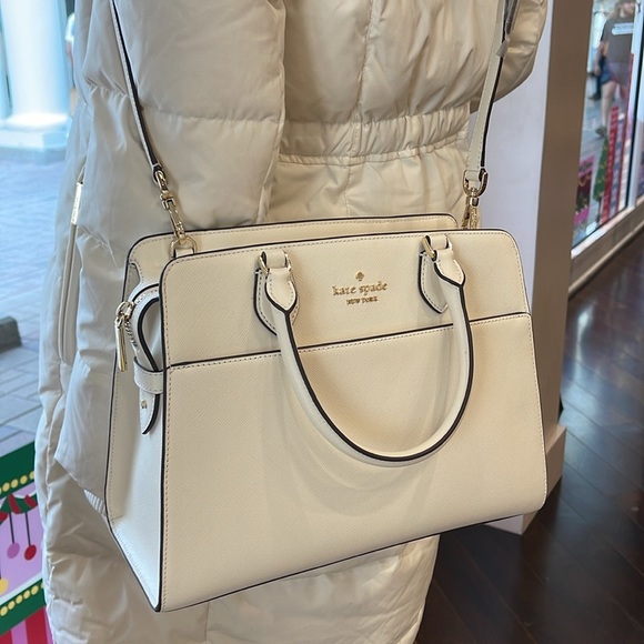 Kate Spade Madison Saffiano Leather Medium Satchel
COLOR:
Meringue 
NWT - Picture 12 of 16